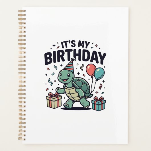 Conception de vecteur de fête de tortue d'annivers (Devant)