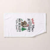 Conception de vecteur de Noël d'attitude de chien (Serviette à main)