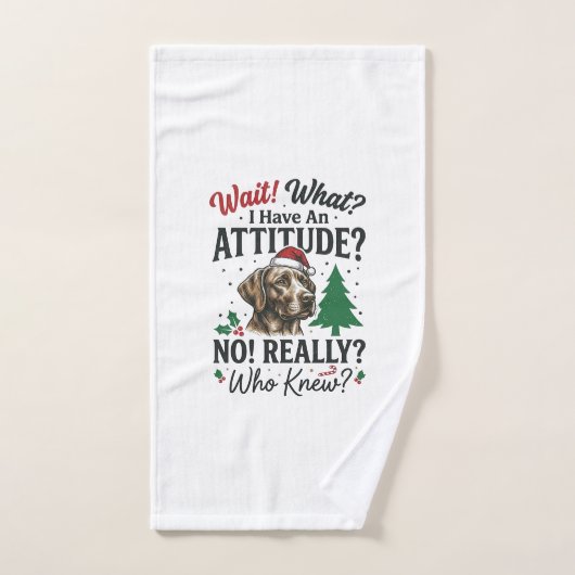 Conception de vecteur de Noël d'attitude de chien (Serviette à main)