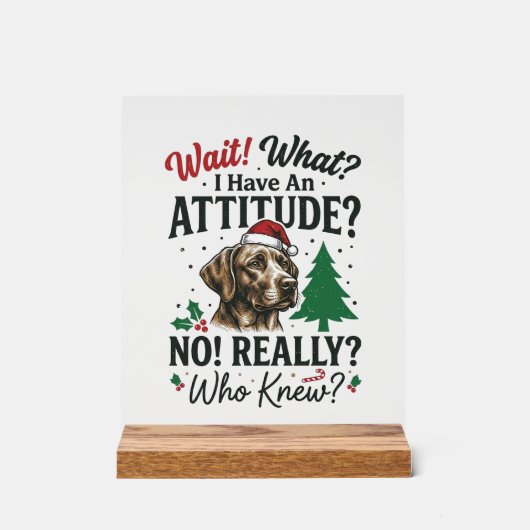 Conception de vecteur de Noël d'attitude de chien (Recto)