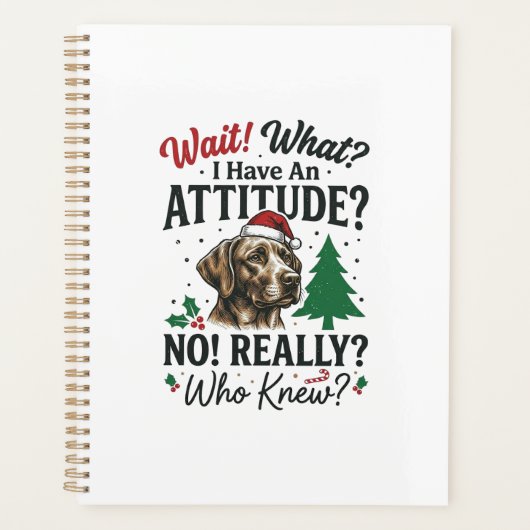 Conception de vecteur de Noël d'attitude de chien  (Devant)