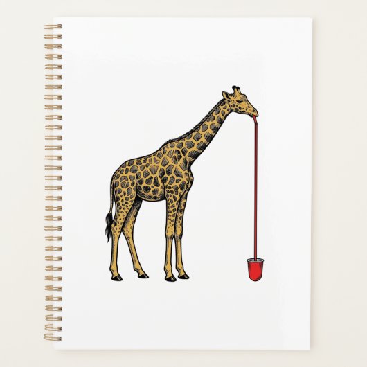 Conception de vecteur de paille à boire de girafe (Devant)