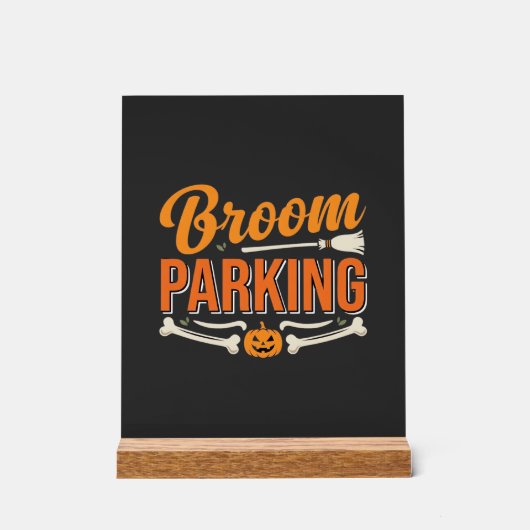 Conception de vecteur de parking balai Halloween_1 (Recto)
