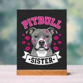 Conception de vecteur de sœur de Pitbull amoureuse (Neutre)