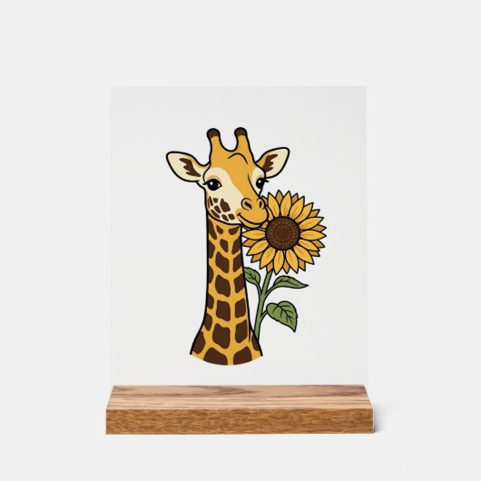 Conception de vecteur de tournesol de girafe vinta (Recto)