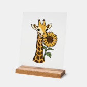 Conception de vecteur de tournesol de girafe vinta (Angle)