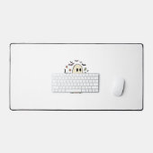 Conception de vecteur floral Halloween Chat fantôm (Clavier et souris)