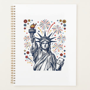 Conception de vecteur patriotique de feux d'artifi