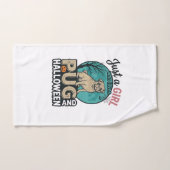 Conception de vecteur vintage de fille de Hallowee (Serviette à main)