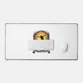 Conception de vecteur vintage de lune de skateboar (Clavier et souris)