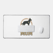 Conception de vecteur vintage silhouette de chien (Clavier et souris)