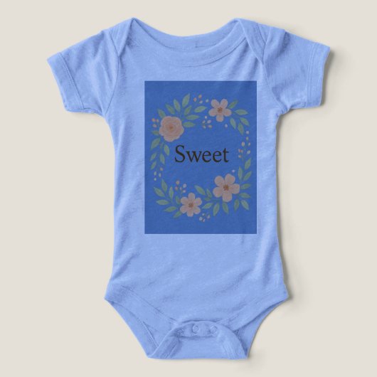 Conception de vêtements de bébé floraux doux (Design Recto)