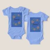 Conception de vêtements de bébé floraux doux (Design Recto & Verso)