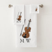 Conception de violon monogrammée (En situation)