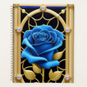 Conception de vitrail Rose Bleue (Devant)