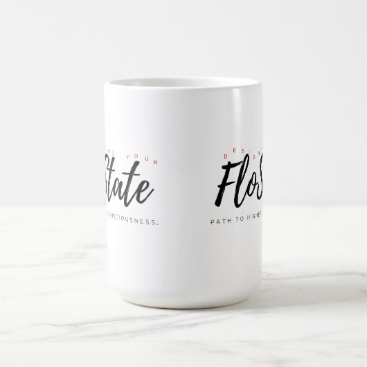 Conception de votre floState Red Lettering Mug (Centre)