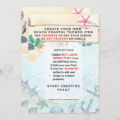 Conception de votre propre invitation de fête naut (Devant / Derrière)