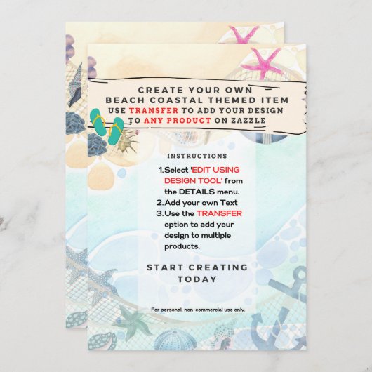 Conception de votre propre invitation de fête naut (Devant / Derrière)