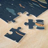 Conception de voyage vintage puzzle (Côté)