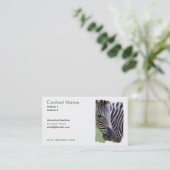 Conception de zèbre sur un carte de visite (Debout devant)