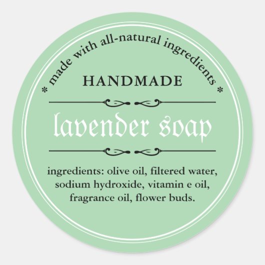 Conception d'emballage Étiquette de savon (Devant)