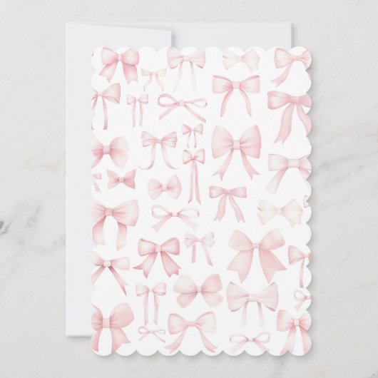 conception des arcs roses Baptême Invitation (Dos)