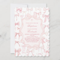 conception des arcs roses Baptême Invitation