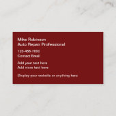 Conception des Cartes de visite automobiles les pl (Dos)