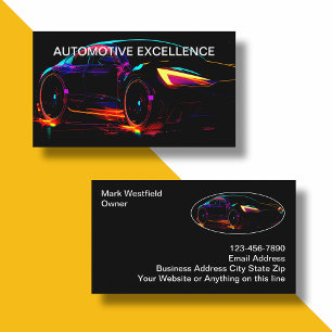 Conception des Cartes de visite automobiles les pl
