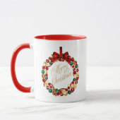 Conception des couronnes de Noël café Mug (Gauche)