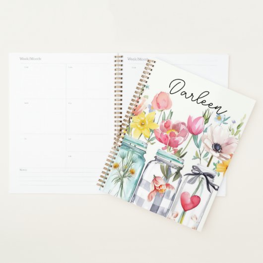 Conception des fleurs de printemps avec nom (Devant avec enveloppe)
