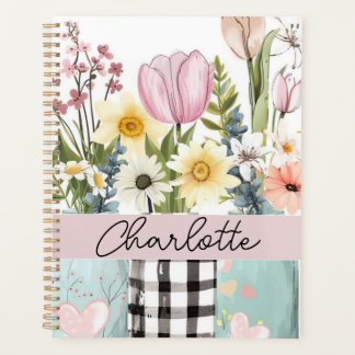 Conception des fleurs de printemps avec nom