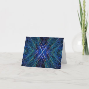 Conception des plumes fractées bleues