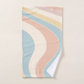 Conception des vagues de style rétro pastel super (Serviette à main)