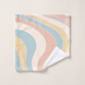 Conception des vagues de style rétro pastel super (Gant de toilette)
