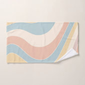 Conception des vagues de style rétro pastel super (Serviette à main)