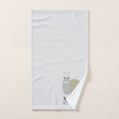 Conception d'escargot Monogrammé Fond de couleur p (Serviette à main)