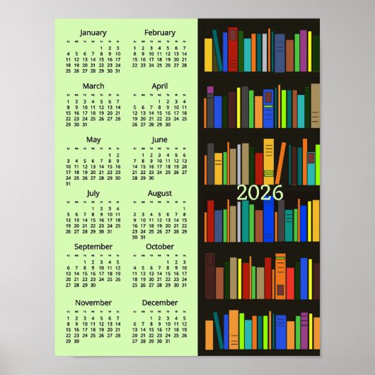 Conception d'étagères Affiche de calendrier 2026 (Devant)