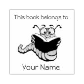 Conception d'ex-libris de bibliophile tampon en bo (Impression)
