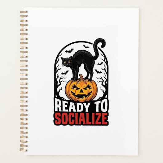 Conception d'humour de fête de chat Halloween soci (Devant)