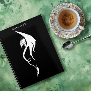 Conception d'illustration de dragon tribal noir et