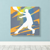 Conception d'impression sur toile d'art de tennis  (Insitu (Plancher de Bois))
