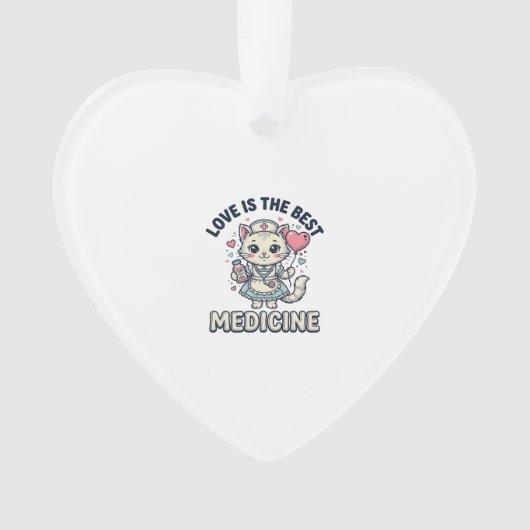 Conception d'infirmière mignonne chat l'amour est (devant)