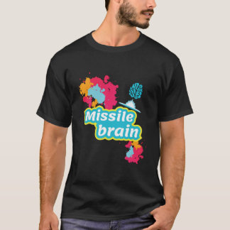 Conception d'ingénieur de t-shirt cerveau missile