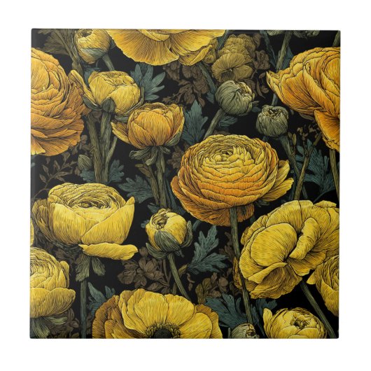 Conception d'intérieur moderne Ranunculus Carreau (Devant)