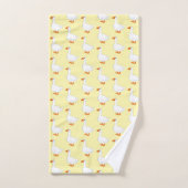 Conception d'oie sur fond de couleur au choix (Serviette à main)
