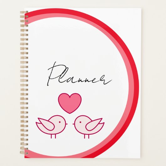 Conception d'oiseau mignon et d'amour de cœur (Devant)