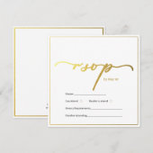 Conception d'or et de noir rsvp carte (Devant / Derrière)