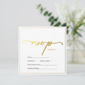 Conception d'or et de noir rsvp carte (Debout devant)