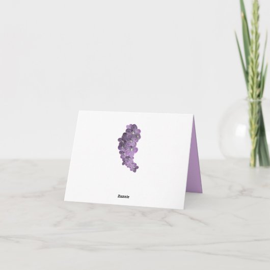 Conception d'orchidée violette douce Merci (Dos)